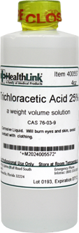 Trichloroacetic Acid Histology Reagent ACS Grade 25% 4 oz. by EDM 3 LLC  ID 400557